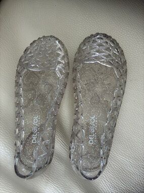 Del Sol Color Change Glitter Jelly Flats - Girls 10